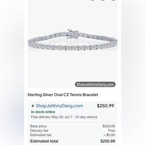 Johnny Dang sterling silver and cubic zirconia square tennis bracelet